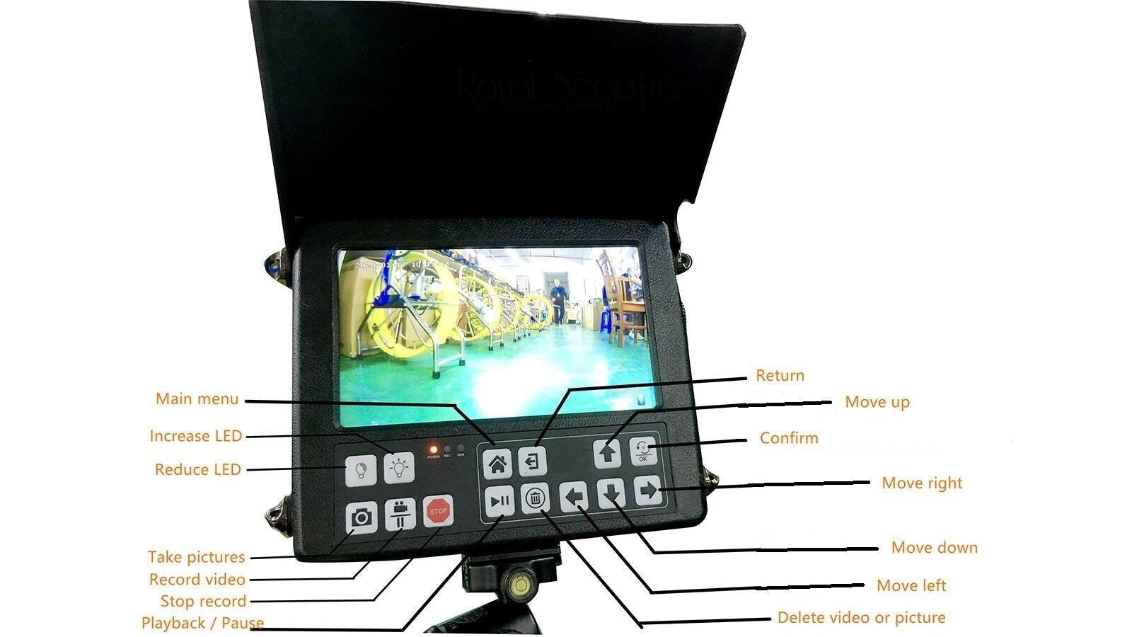 200m Borehole Camera with 45mm dual view camera
