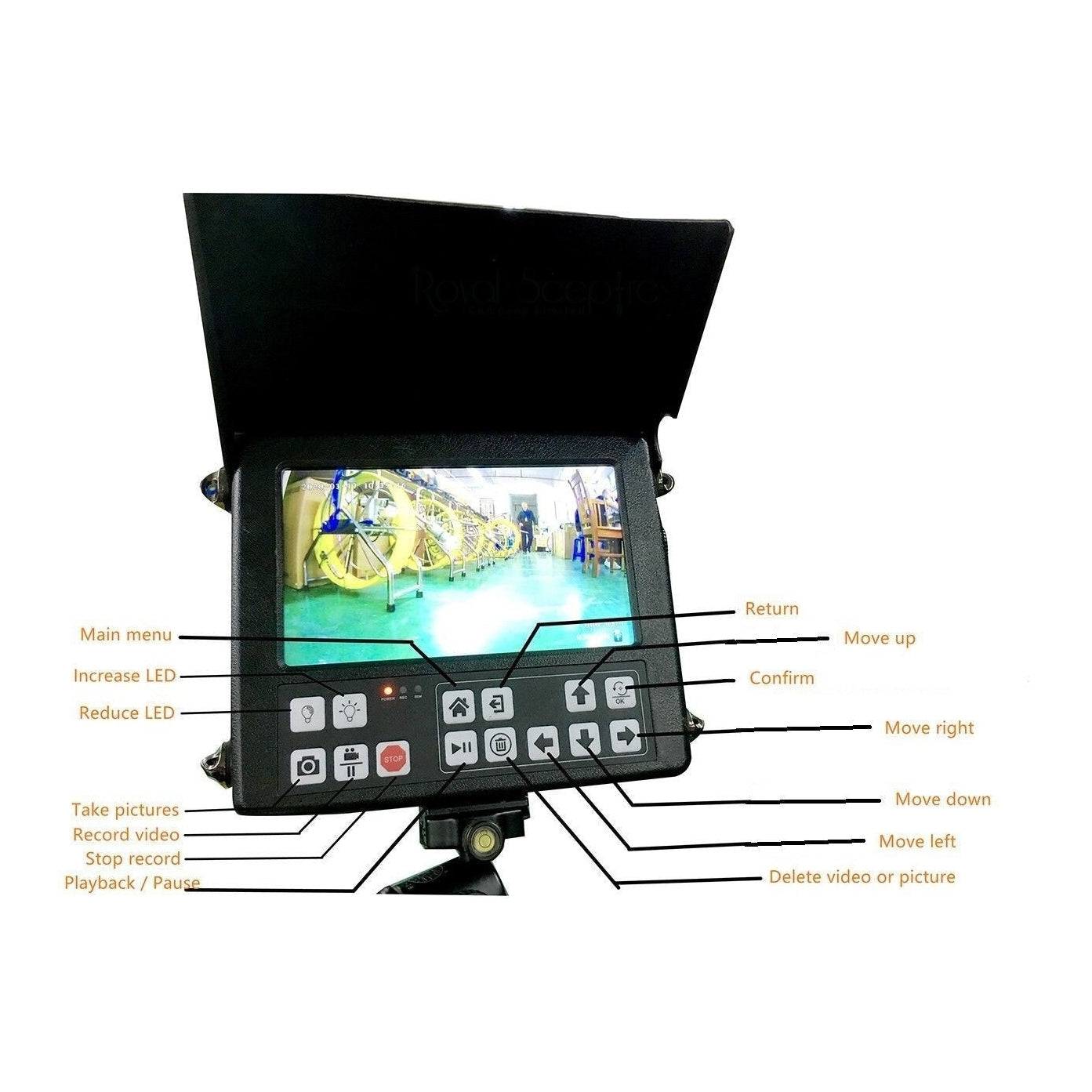 150m Borehole camera with 50mm pan tilt rotation camera