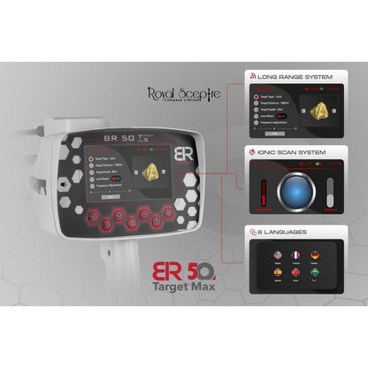 BR 50 Target Max Diamond, Gold, Metal, Void & Cavity Detector