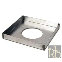 Metal Tray 300 X 300mm Square, 40mm Deep, with 150mm Diameter Hole in the Centre