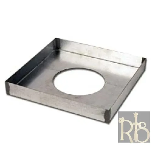 Metal Tray 300 X 300mm Square, 40mm Deep, with 150mm Diameter Hole in the Centre