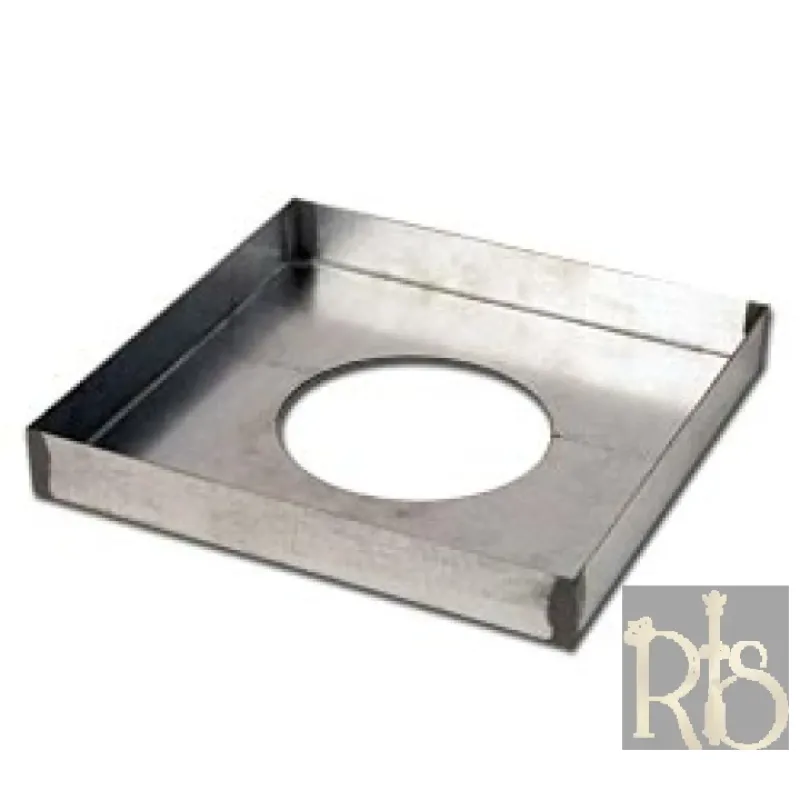 Metal Tray 300 X 300mm Square, 40mm Deep, with 150mm Diameter Hole in the Centre