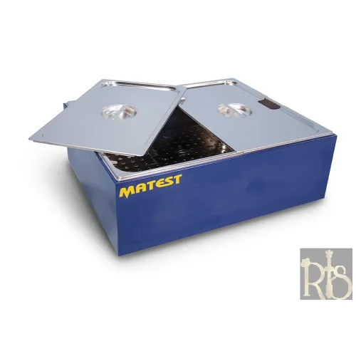 Water Bath Minimum 150mm Deep, Thermostatically Controlled to Maintain Water Temperature at 60 Deg.c + 1 Deg.c with Perforated False Bottom or Equipped with Shelf to Support Specimen 50mm Above the Bottom of Bath