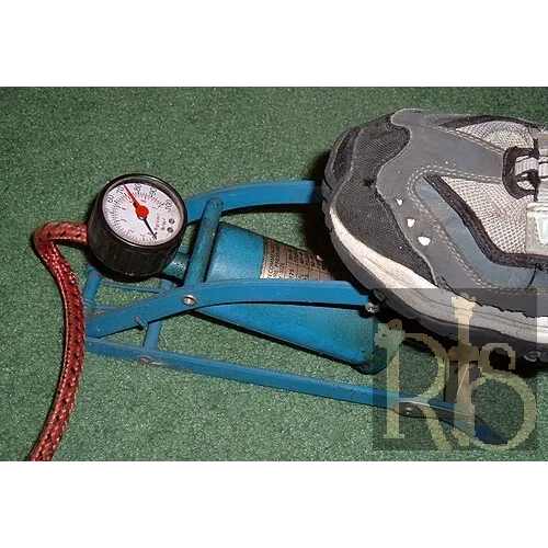 Foot Pump for Pressurising Air Water Assemblies up to a Maximum of 700kn/m2 and Fitted with Flexible Hose Approximately 1.2m Long and Connector
