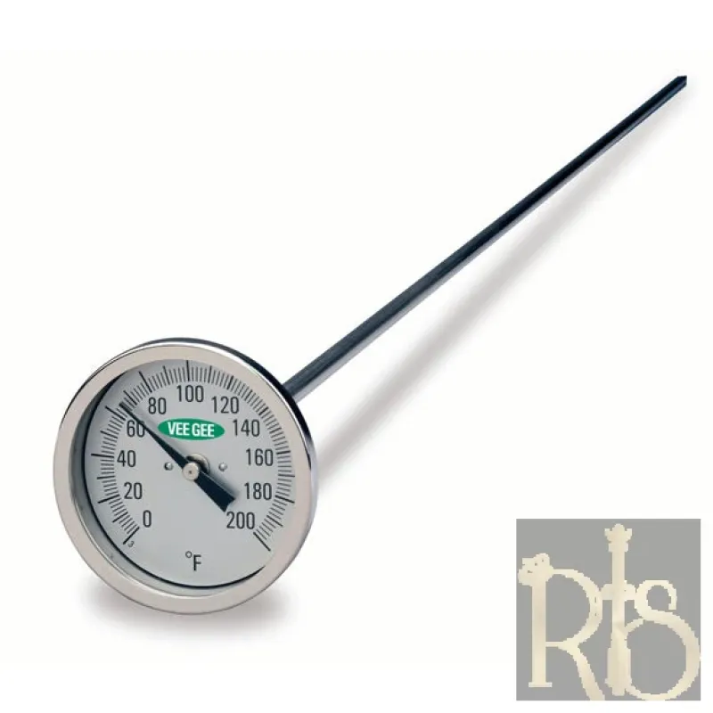 Portable Dial Thermometer 50 to 250 Deg. C Accurate to +3% with 0.75m Long Stem