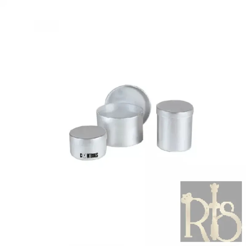 Utest Moisture Content Tin/sand Equivalent Measuring Tin with Lid, Aluminum, Ø55mm X 35mm Height