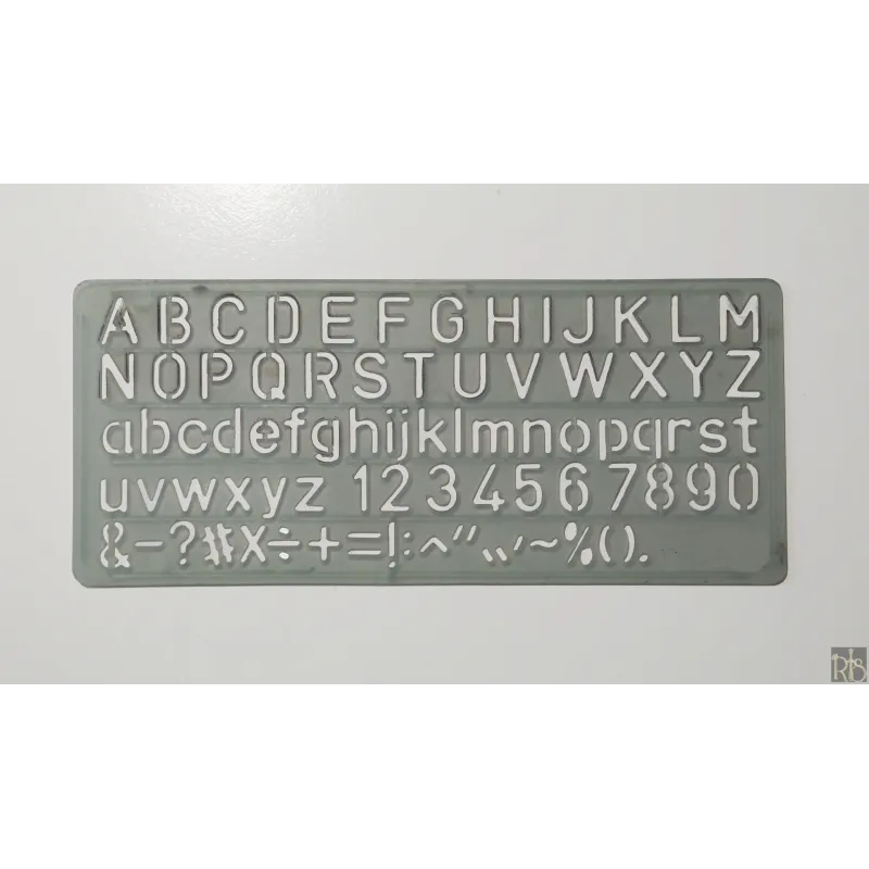Tian Set English Letting Templete (plastic)